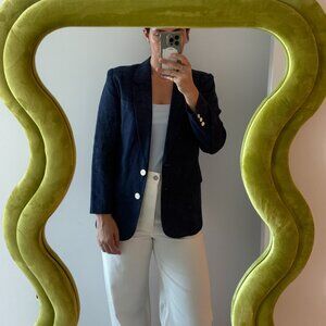Brooks Brothers Navy Irish Linen Blazer